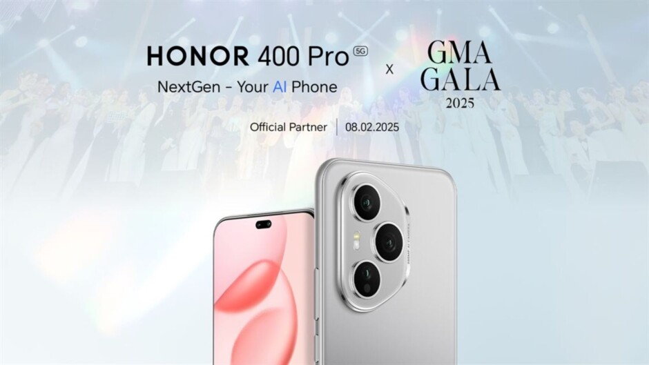 HONOR 400 Pro 5G displayed at GMA Gala 2025 event in the Philippines