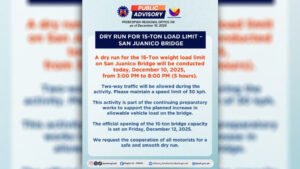 5 oras na dry run, ipinatupad sa San Juanico Bridge