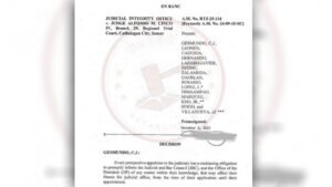 Catbalogan RTC judge, sinuspinde ng Supreme Court ng 6 na buwan dahil sa hindi pagdedeklara ng criminal case